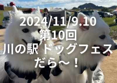 2024/11/9.10   第10回川の駅ドッグフェスだら～！